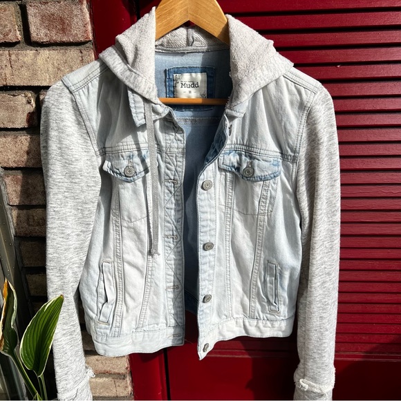 Mudd Jackets & Blazers - Mudd hooded jean jacket